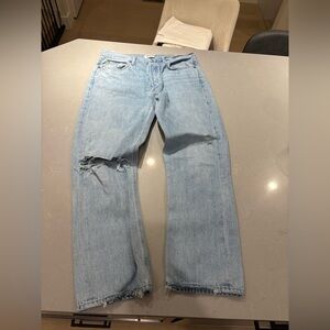 Agolde Light Wash Straight Leg Jeans